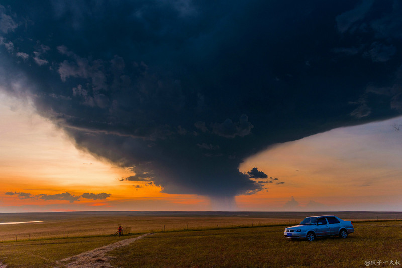草原金秋美景图片,蓝天白云大草原的美图