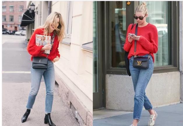 秋冬毛衣穿搭中性风高级感,打底毛衣女加绒秋冬半高领