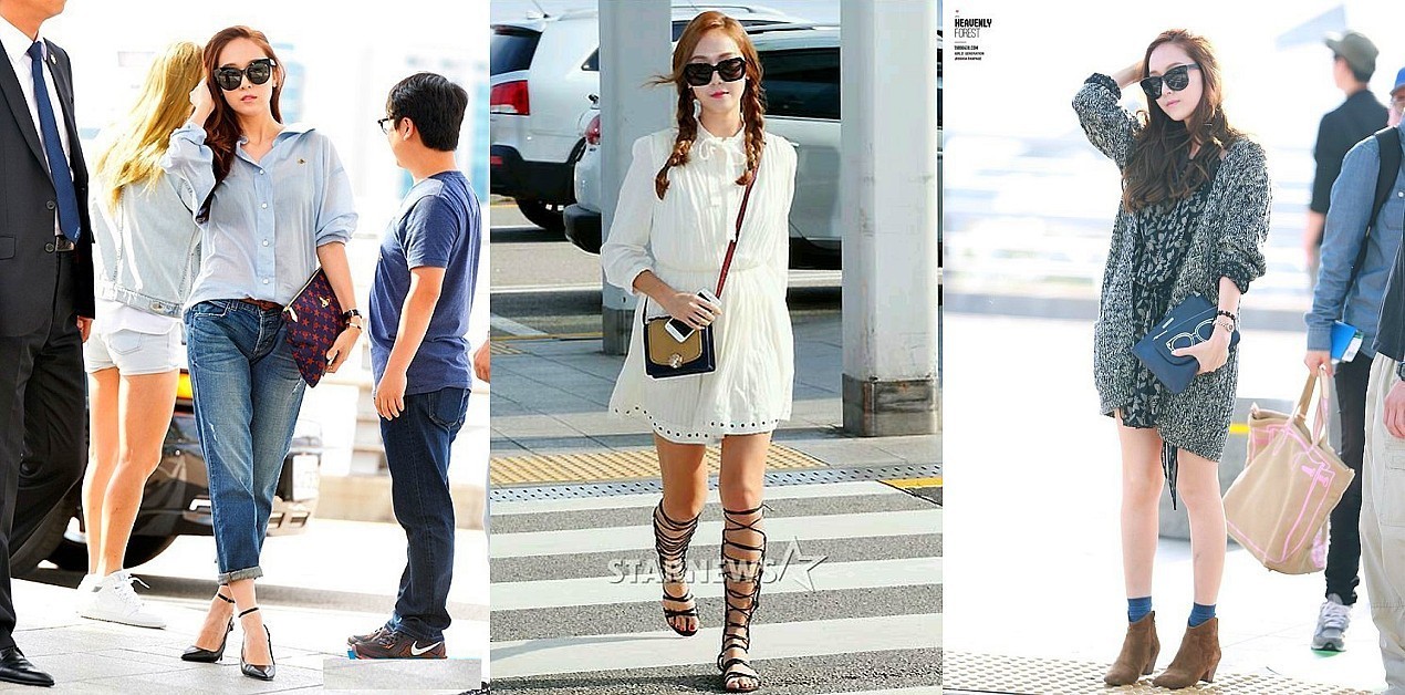 韩国郑氏姐妹,jessicakrystal郑氏姐妹机场look