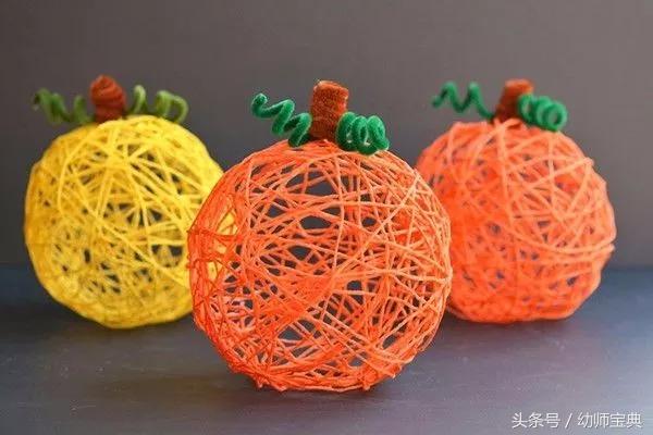 万圣节南瓜手工制作,万圣节幼儿园手工南瓜