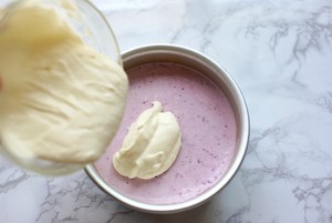 超简单蓝莓冻芝士蛋糕,不用烤的蓝莓芝士蛋糕