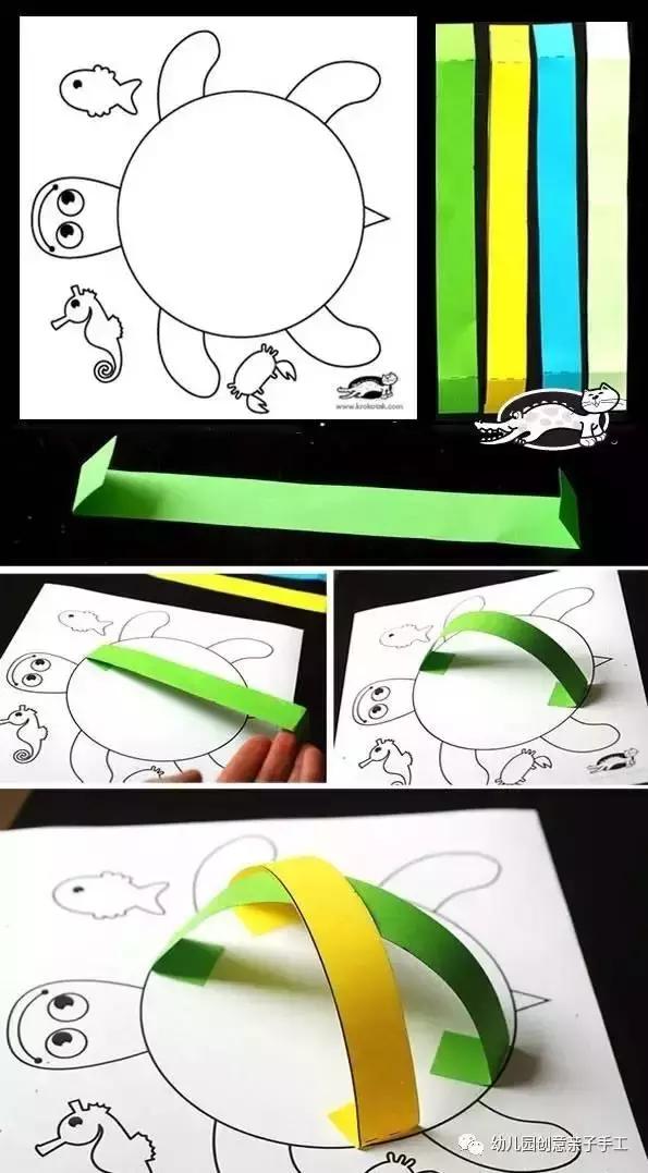 幼儿园圆形卡纸创意手工,幼儿园半立体手工作品圆形卡纸