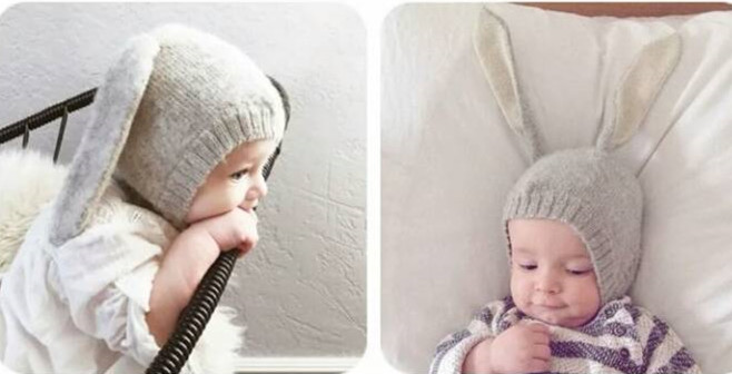 超级超级萌的宝宝帽,洋气超萌的女宝宝帽