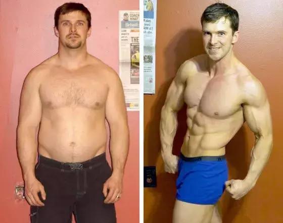 健美运动员停止健身一年后的样子,健美运动员减脂前后对比照