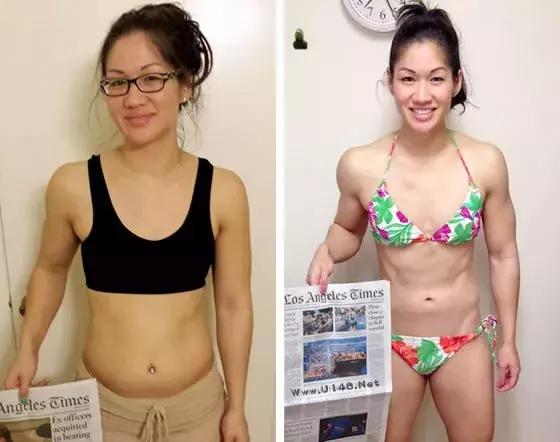 健美运动员停止健身一年后的样子,健美运动员减脂前后对比照