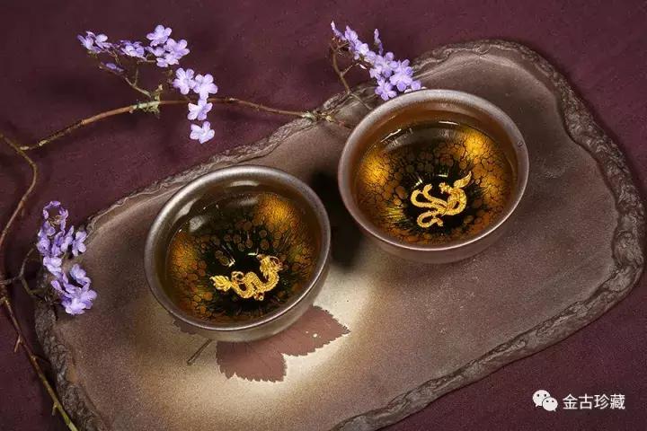 银油斑建盏,建盏鹧鸪斑和油滴斑区别