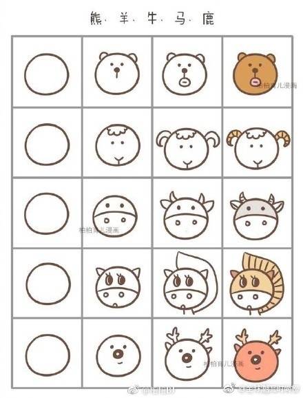 简笔画教程大全简单的画动物,简笔画入门零基础画动物