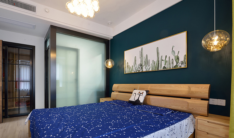 双宋结婚新房如果这样装~上海高桥新城89㎡北欧实景，隐形门亮了