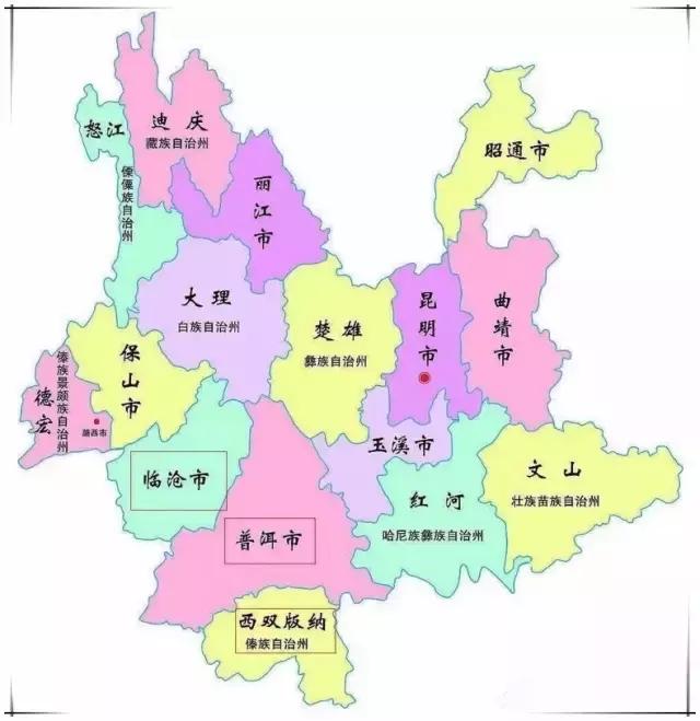 一幅图看懂普洱茶产区,普洱茶产区细分图