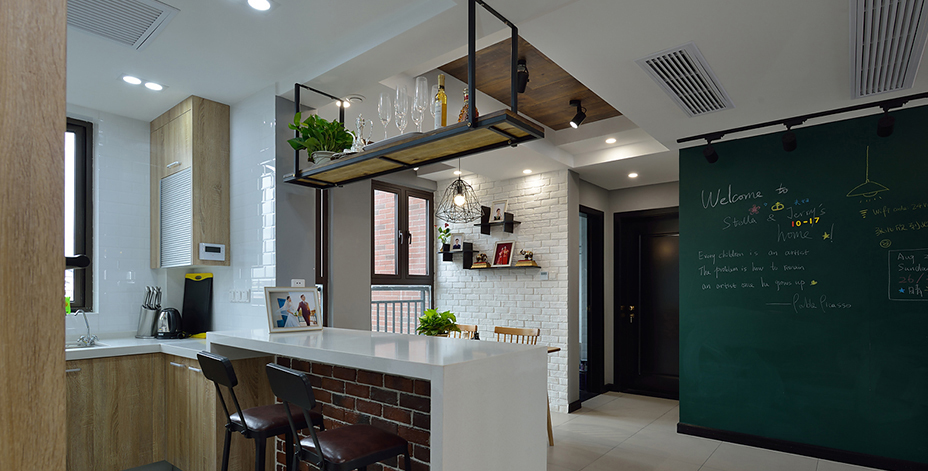 双宋结婚新房如果这样装~上海高桥新城89㎡北欧实景，隐形门亮了