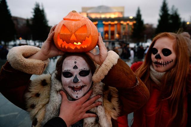 万圣节那些怪异的妆容,万圣节奇葩扮相
