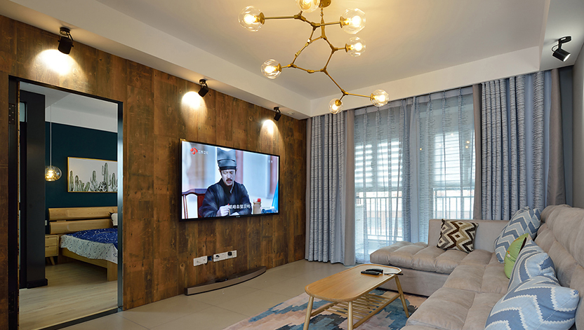 双宋结婚新房如果这样装~上海高桥新城89㎡北欧实景，隐形门亮了