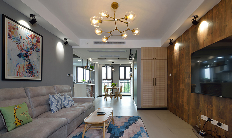 双宋结婚新房如果这样装~上海高桥新城89㎡北欧实景，隐形门亮了