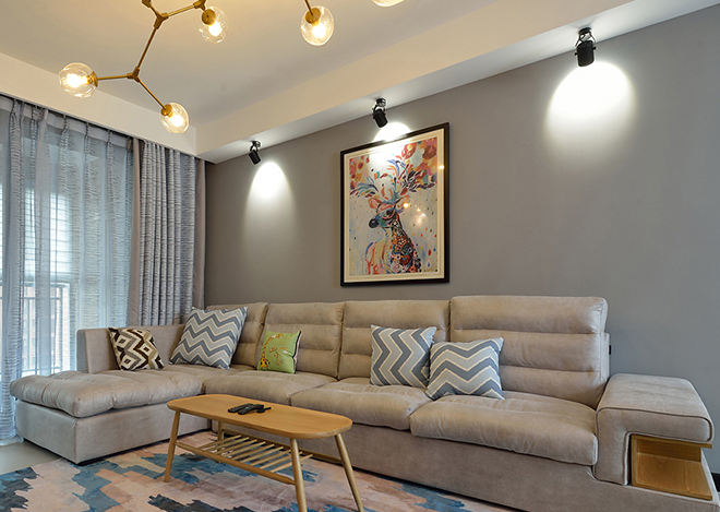 双宋结婚新房如果这样装~上海高桥新城89㎡北欧实景，隐形门亮了