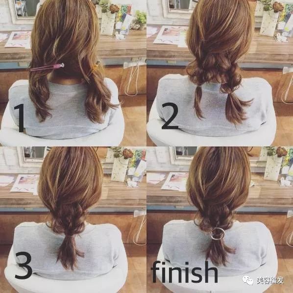 1分钟速成5步唯美森女编发,韩式斜刘海编发图解