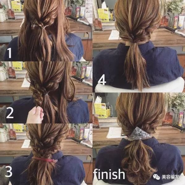 1分钟速成5步唯美森女编发,韩式斜刘海编发图解