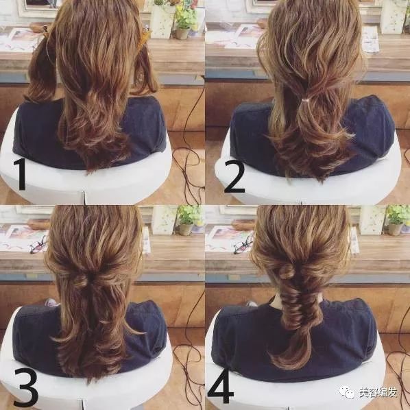 1分钟速成5步唯美森女编发,韩式斜刘海编发图解