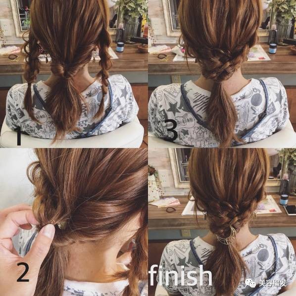 1分钟速成5步唯美森女编发,韩式斜刘海编发图解