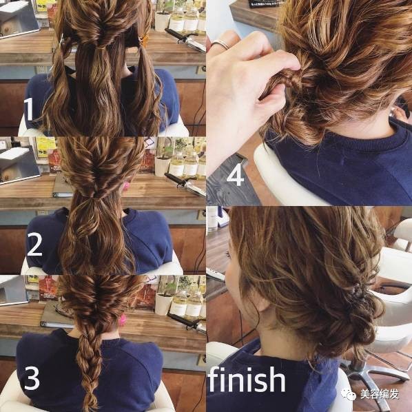 1分钟速成5步唯美森女编发,韩式斜刘海编发图解