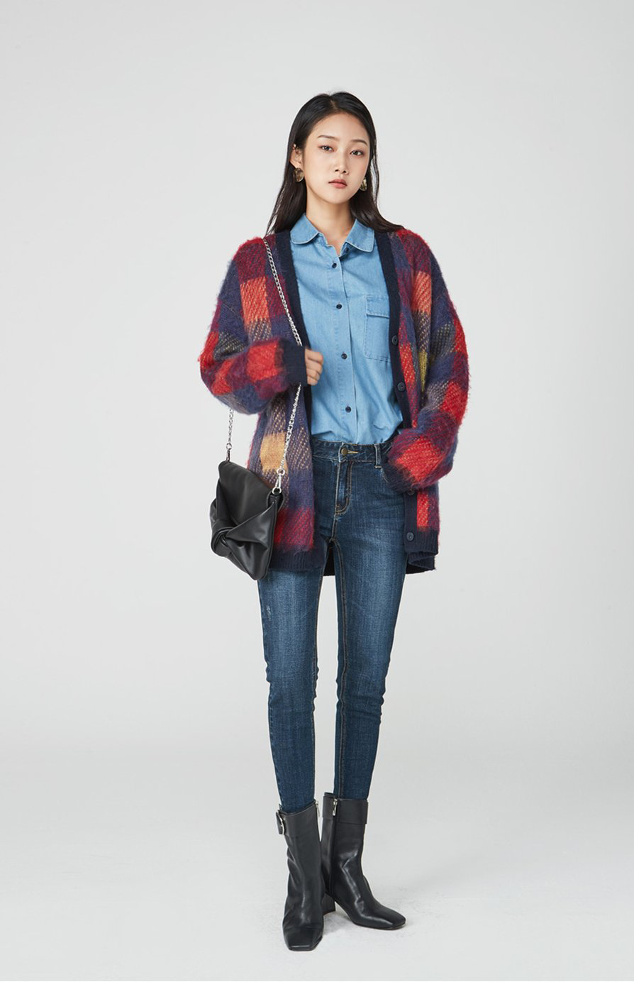 冬天穿搭女针织衫,秋冬女新款针织衫毛衣搭配