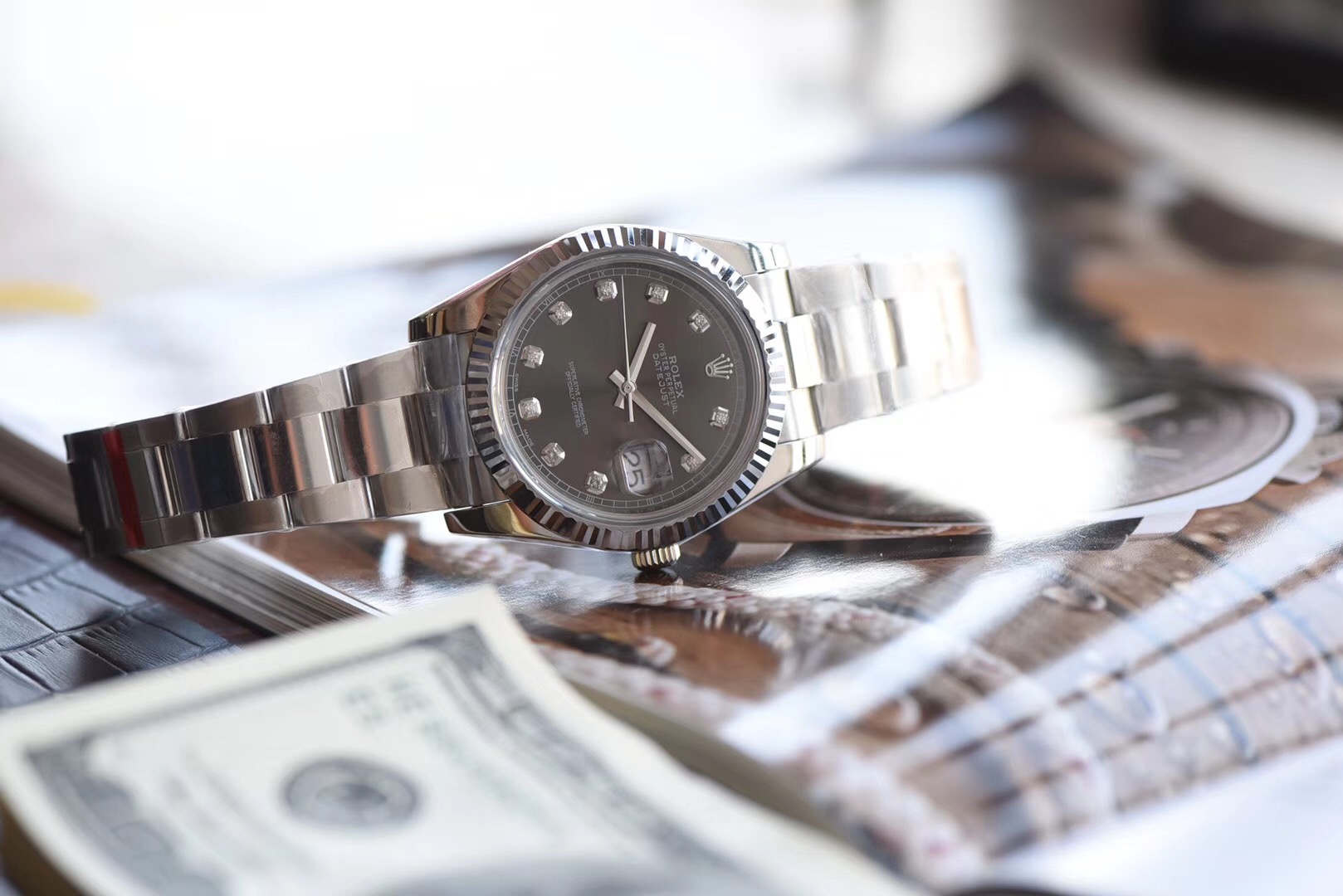 c厂劳力士蓝日志真表对比,n厂劳力士日志型防水