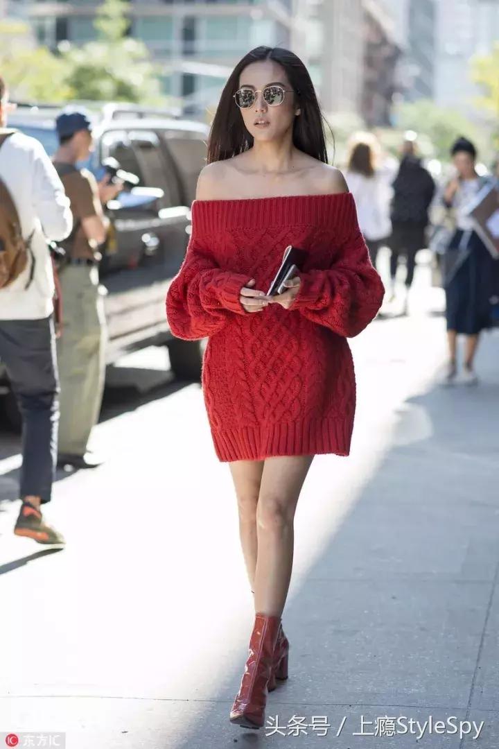 冬天半袖蝙蝠衫毛衣搭配,冬天宽松版的毛衣怎么搭配