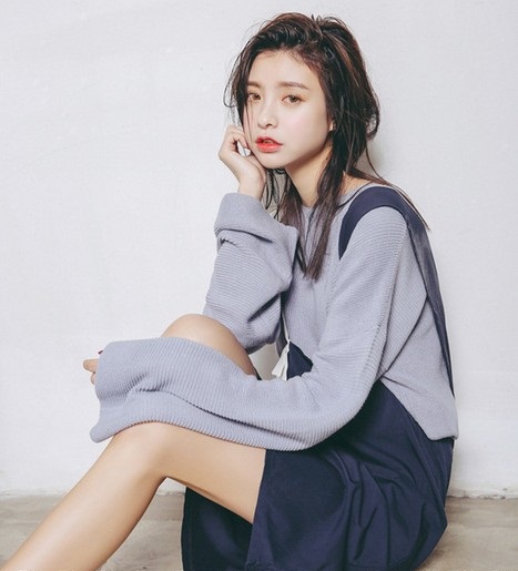 韩国女生裙子秋冬穿搭,韩国美眉穿衣