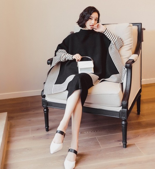 韩国女生裙子秋冬穿搭,韩国美眉穿衣