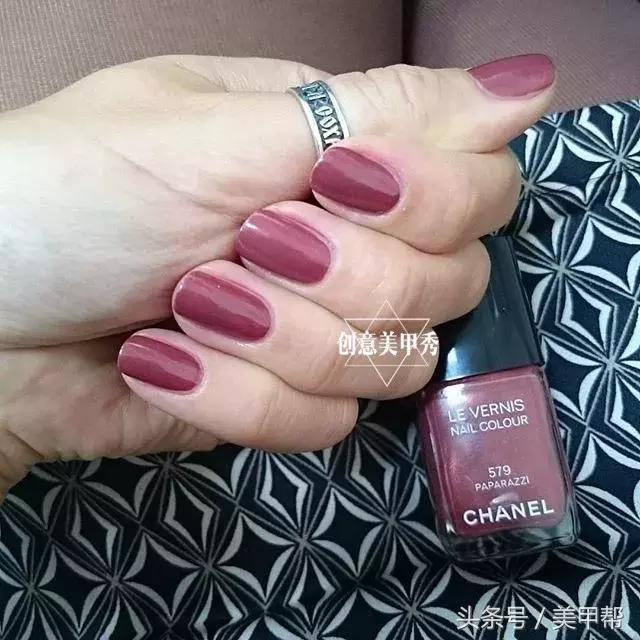 干美甲款式图片大全,蜜糖小姐美甲焦糖玫瑰色款式