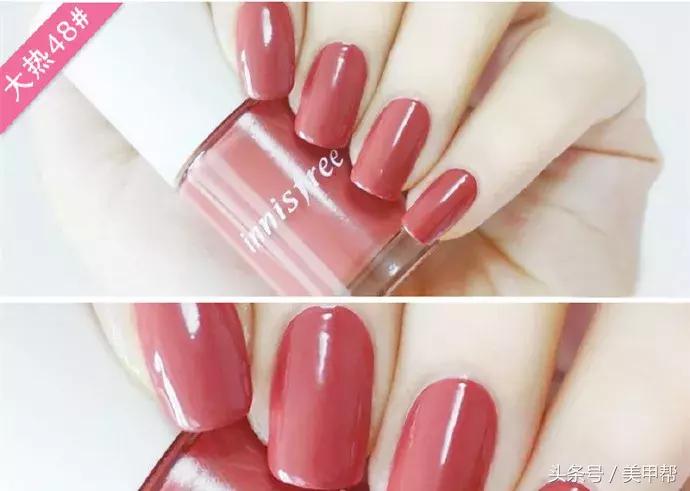 干美甲款式图片大全,蜜糖小姐美甲焦糖玫瑰色款式
