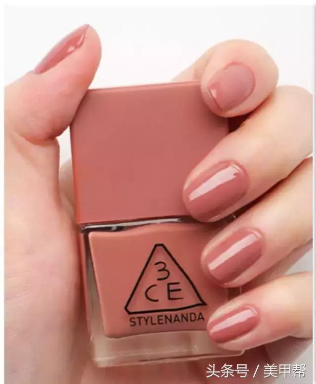 干美甲款式图片大全,蜜糖小姐美甲焦糖玫瑰色款式