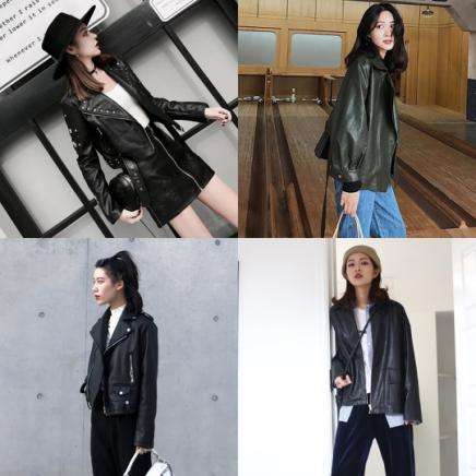 酷炫穿搭皮衣,皮衣穿上又美又酷