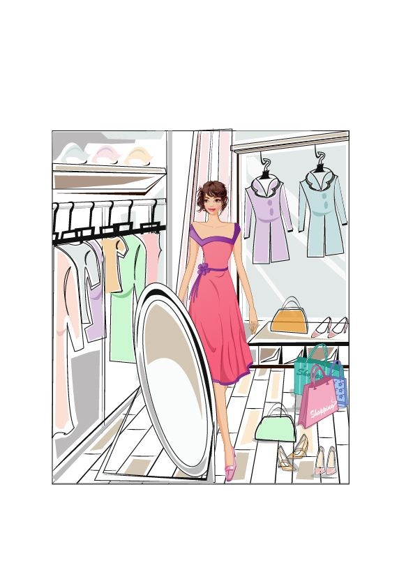 试衣服试了很多但一件都没有买,专柜试穿衣服