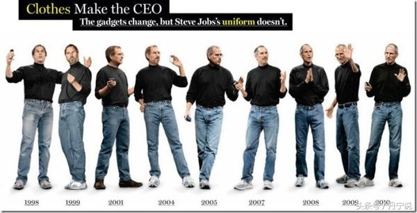 乔布斯西装衬衫搭配牛仔裤运动鞋,乔布斯永远穿的牛仔裤和黑衬衫