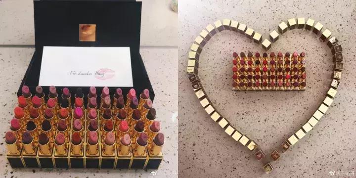 明星晒自己口红,晒男朋友口红