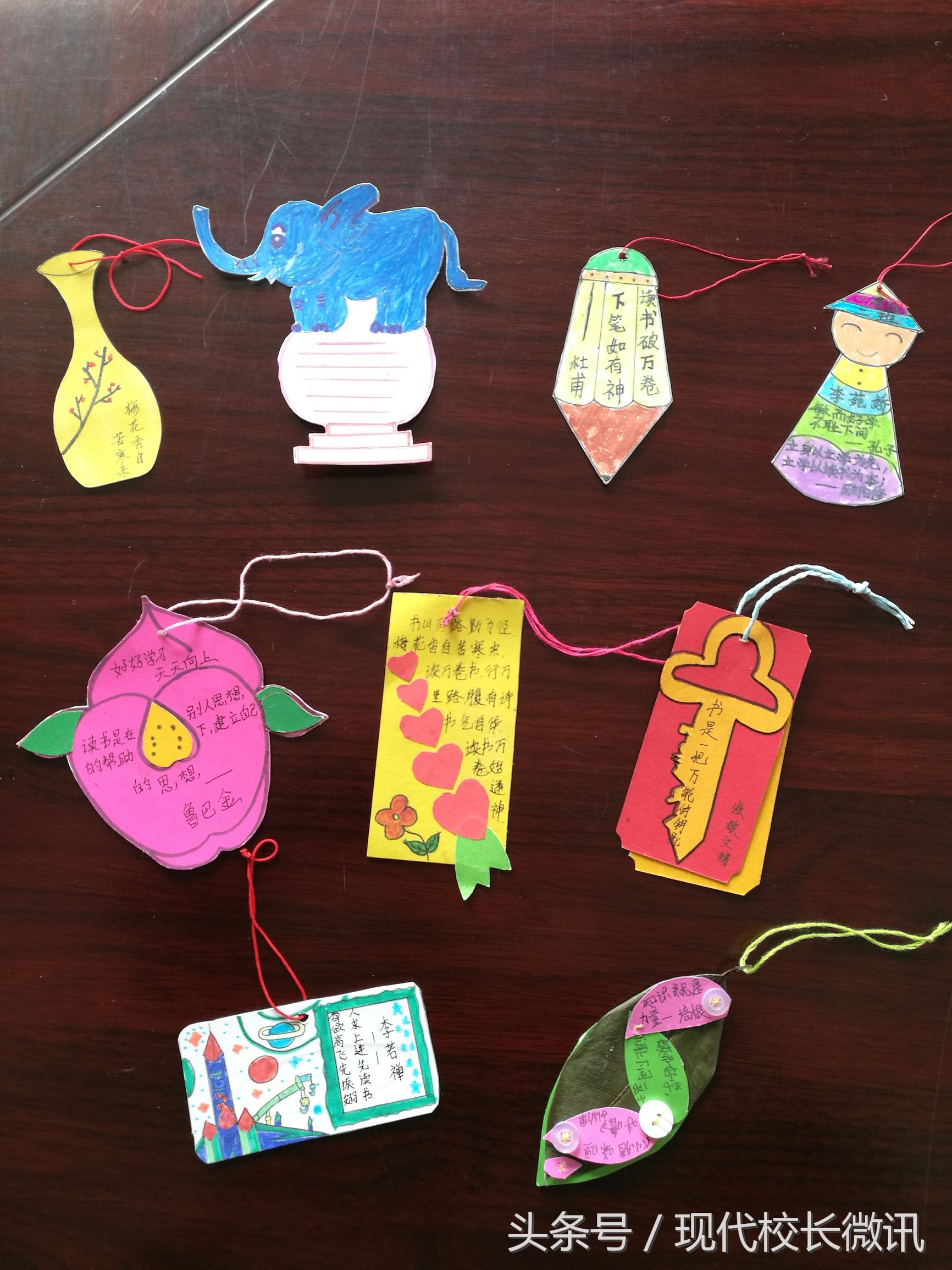 浙风十里主题书签手工制作小学,梅园书签制作小学生