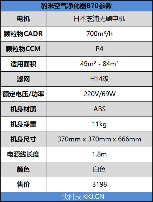 豹米b70空气净化器,空气净化器卧室专用除灰尘