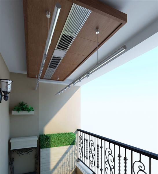 阳台吊顶已完成后怎么设计晾衣架,阳台吊顶了怎么装晾衣架