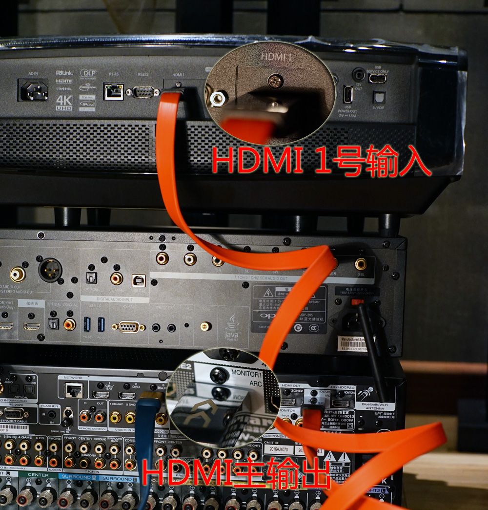 投影仪怎么连接功放和吸顶音响,家庭影院投影仪怎么连接功放