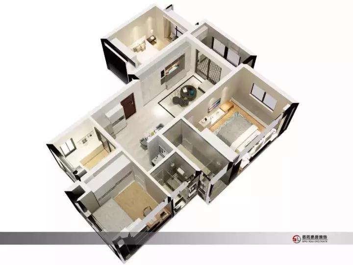 现代简约白领梦想居——华建ART上院高层D3户型经典设计解析