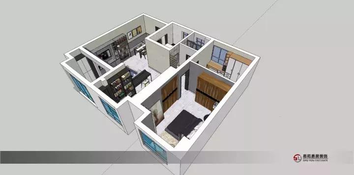 华建art上院107平米样板房,华建上院143平方装饰效果图