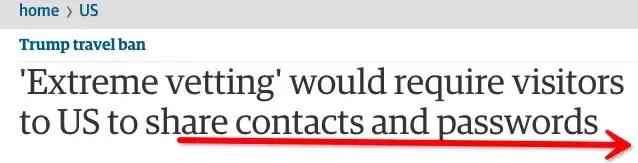 美国入境审查,白宫提出监管规则