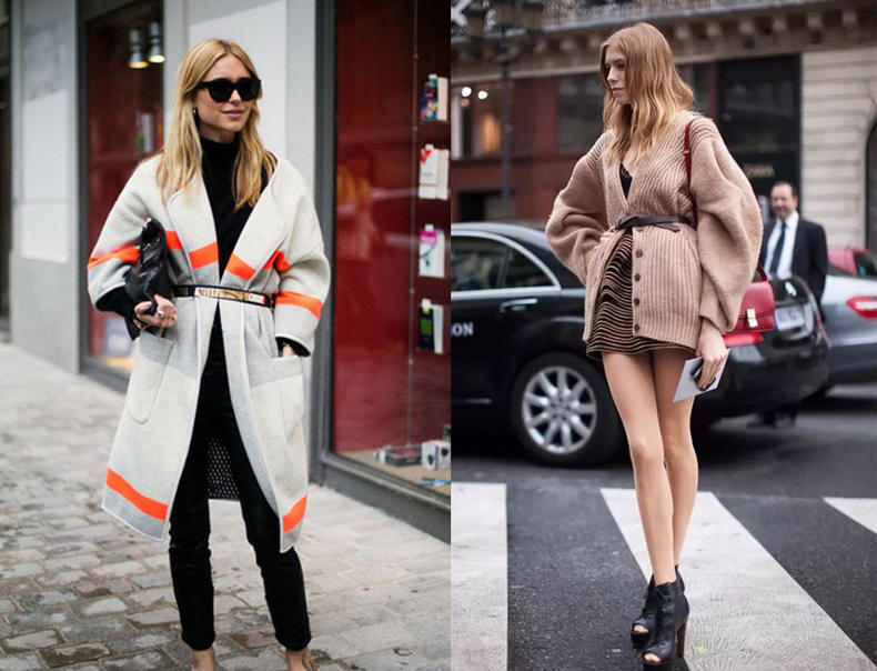 针织秋冬外套,针织外套冬天要怎么穿