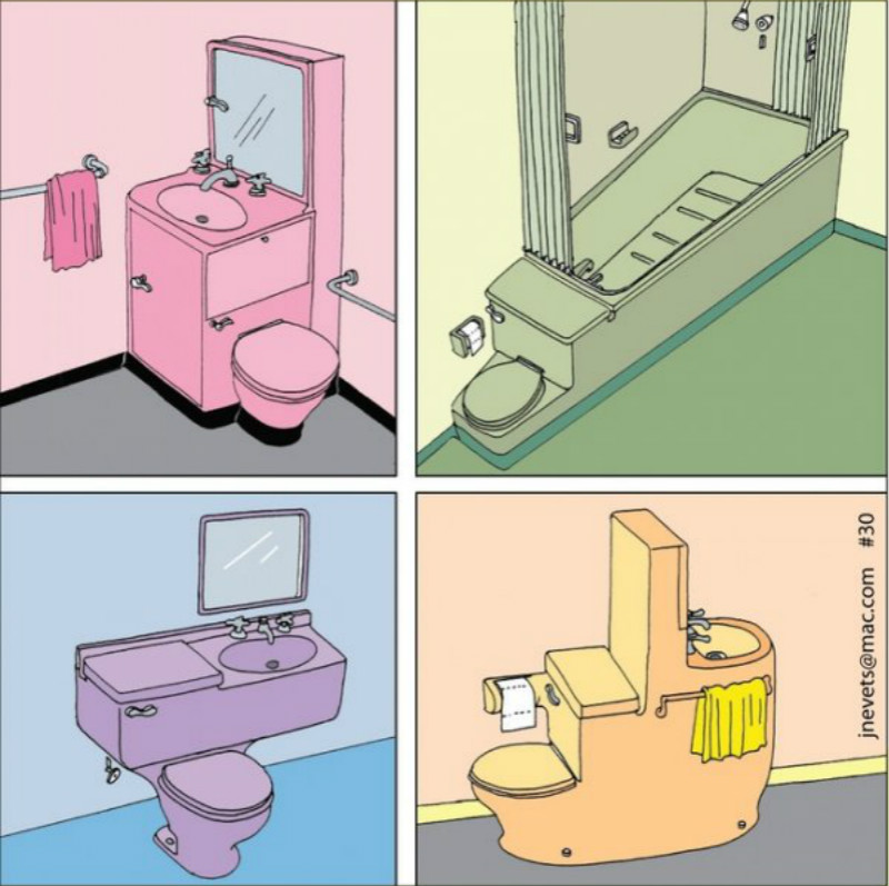 头一次见带洗漱盆的马桶,一年能节省好多水费