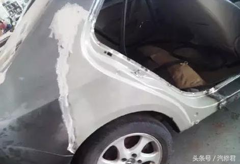 汽车后翼子板切割更换还是修复,汽车左前翼子板修复全过程