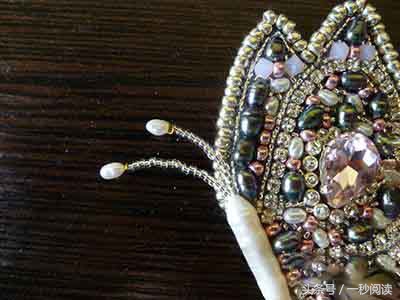 淡水珍珠串珠蝴蝶,羽毛串珠珍珠胸针