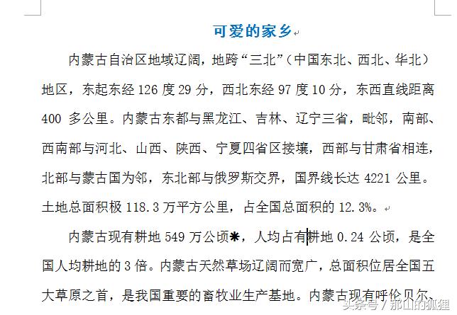 word文档排版我的家乡,2010word格式