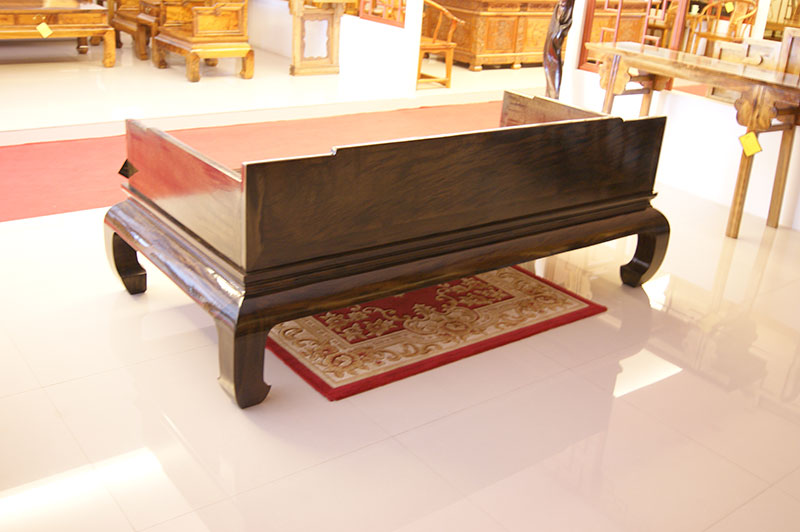 金丝楠阴沉木龙胆纹摆件图片,金丝楠阴沉罗汉床