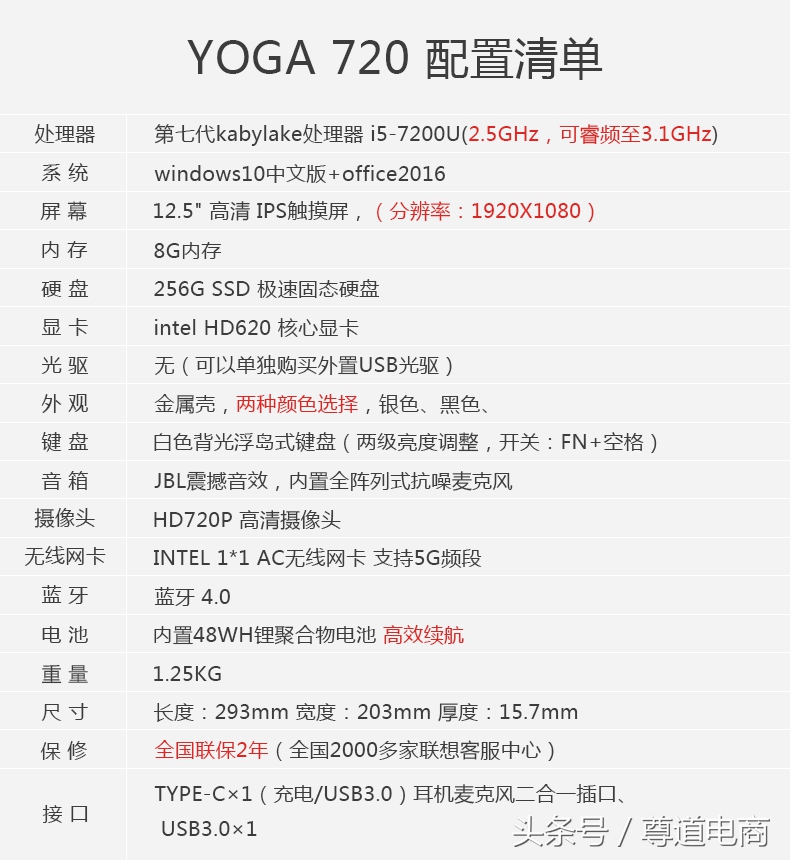 联想yoga72012ikb笔记本价格,联想的yoga720-13