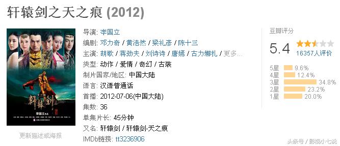 胡歌必须看的几部剧,胡歌豆瓣评分最低的6部电视剧